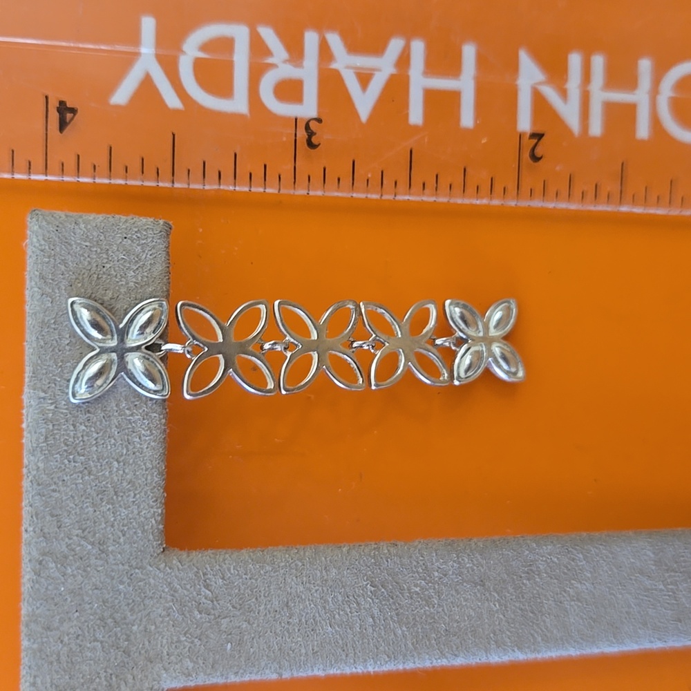 John Hardy 925 Silver Floral Drop Earrings - Picture 2 of 4